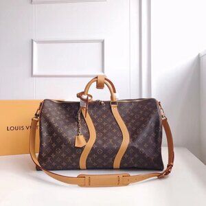LOUIS VUITTON Classic Report Logo Printed Canvas Handbag